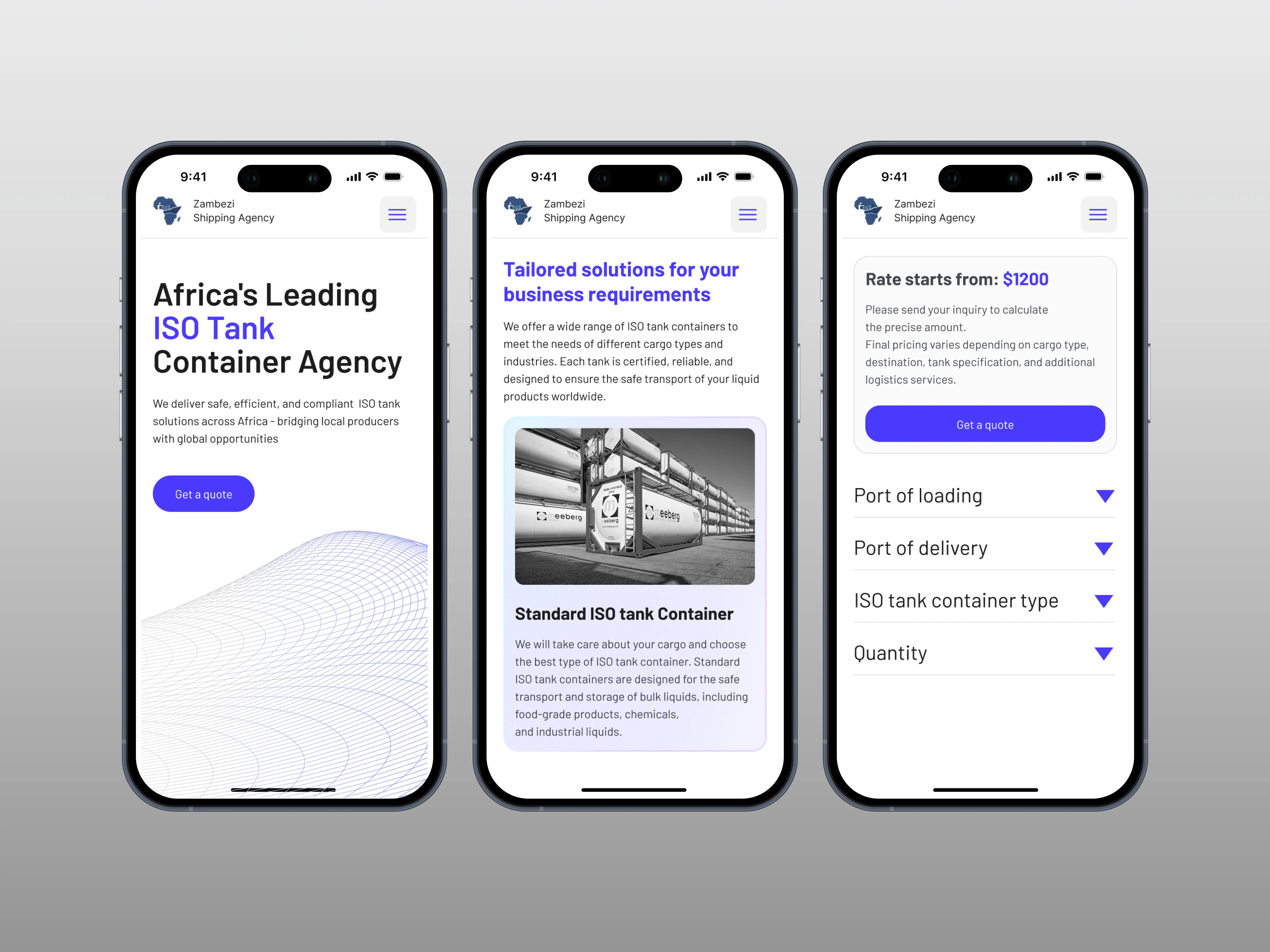 Freight Company Landing Page