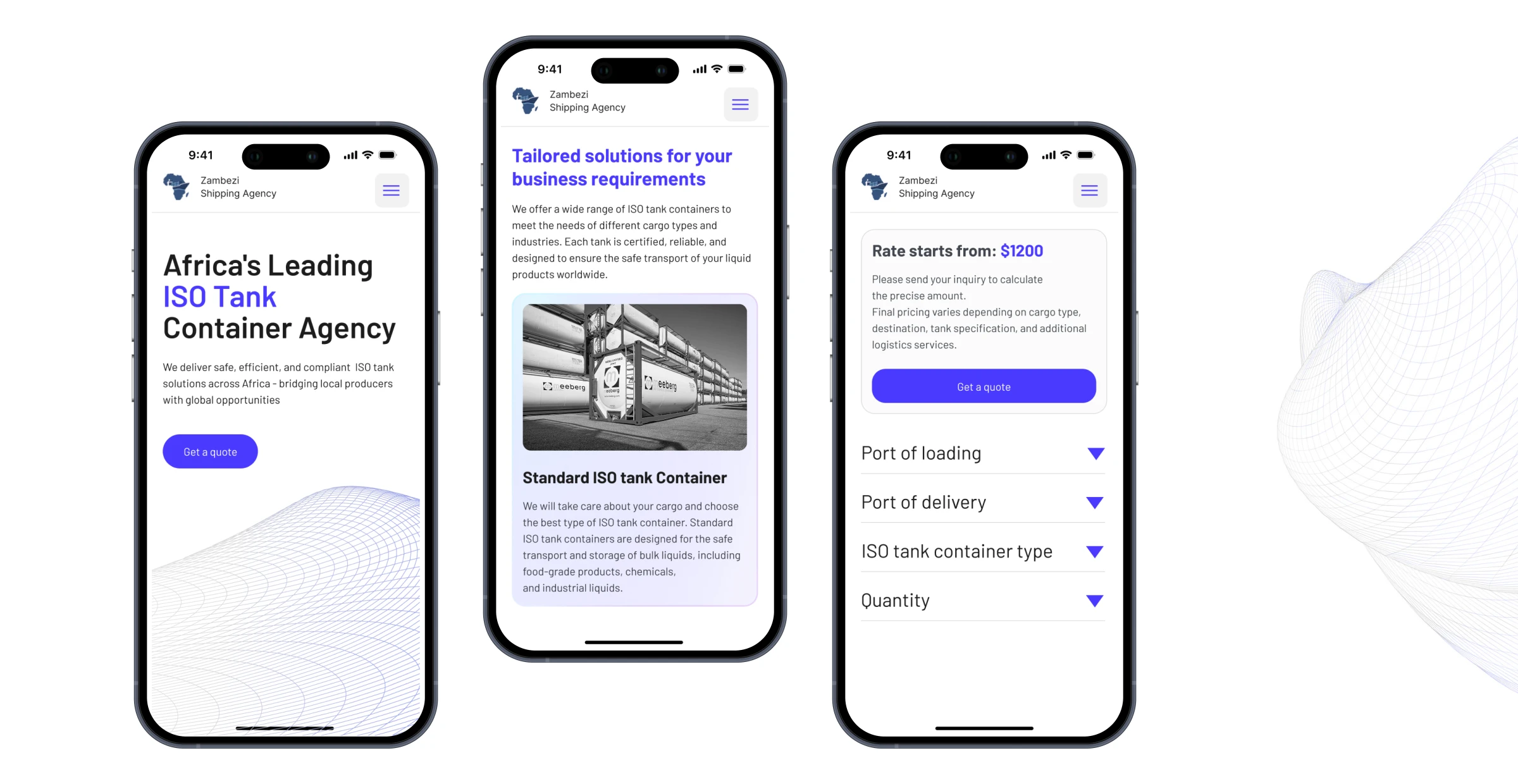 Zambezi Shipping Agency — marketing website